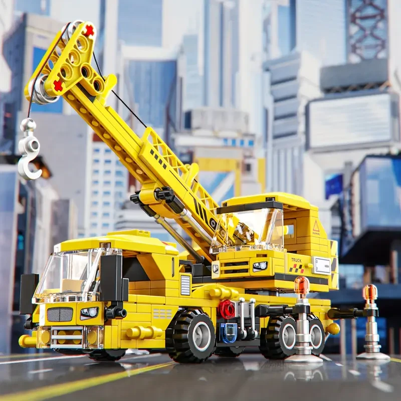 524pcs Crane Mech Model Building Toy