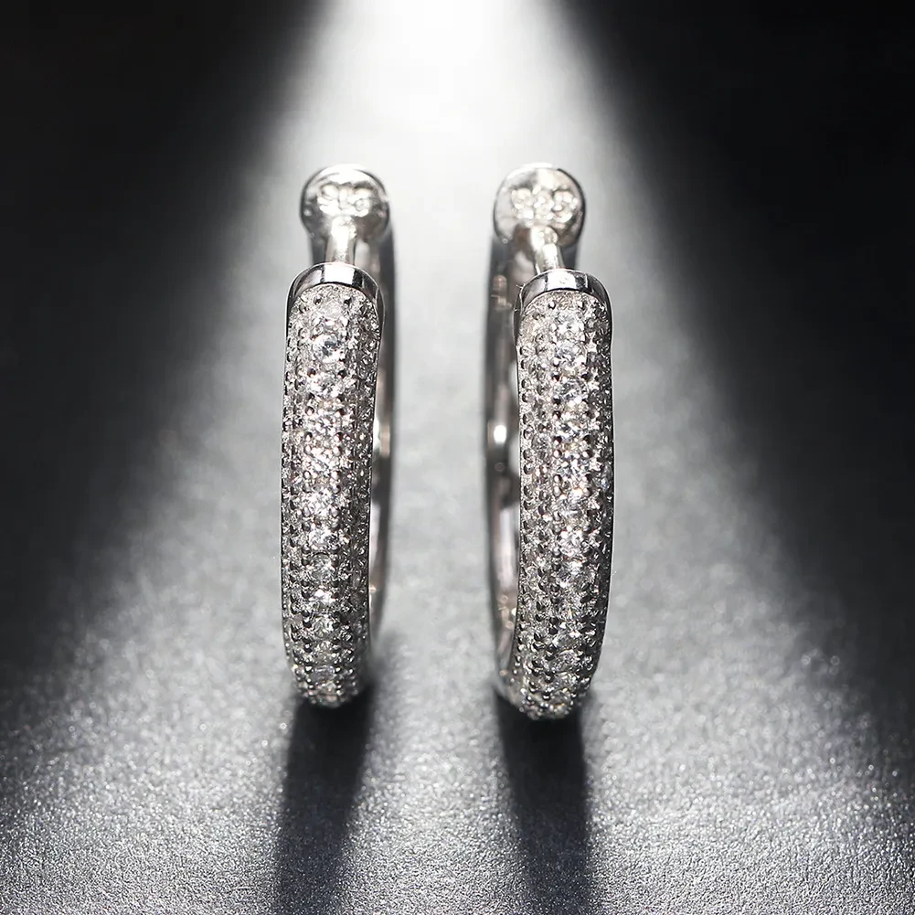 Hollow Diamond Zircon Earrings