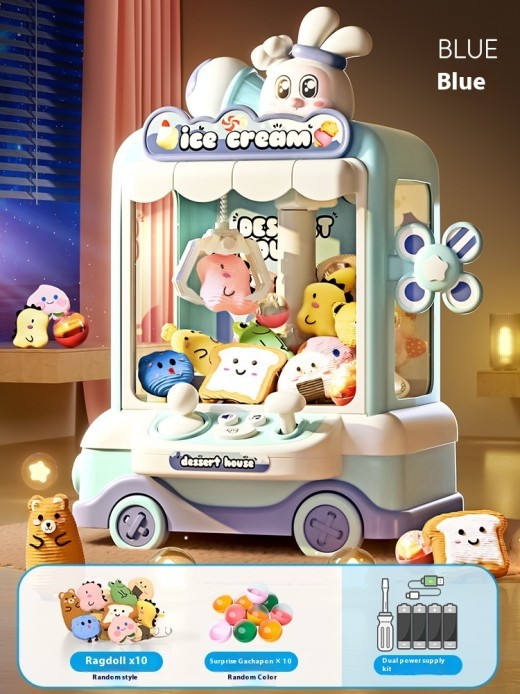 Household Toy Electric Clip Doll Gashapon Machine Children Mini Claw Machine