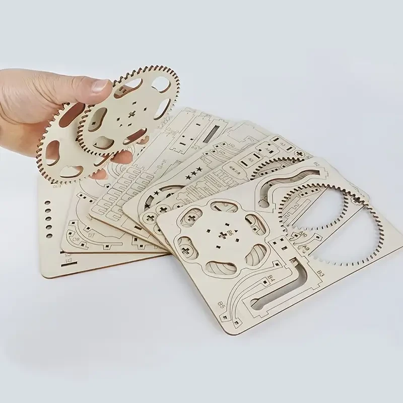 3D Wooden Puzzle Mechanical Track Toy