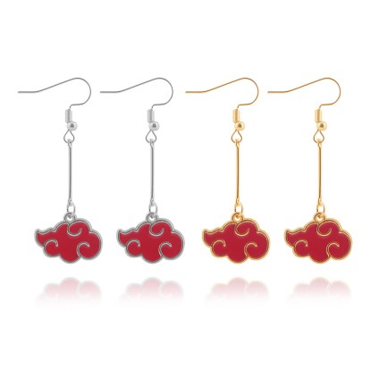 Cosplay Red Cloud Pendant Drop Earrings