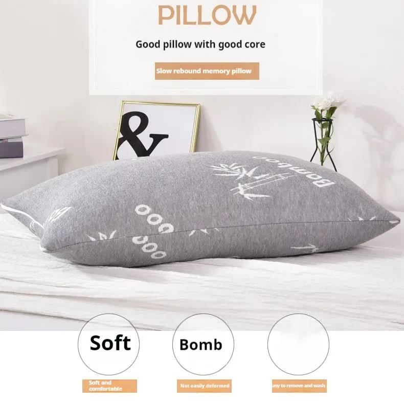 Slow Rebound Memory Foam Particles Bamboo Fiber Pillow