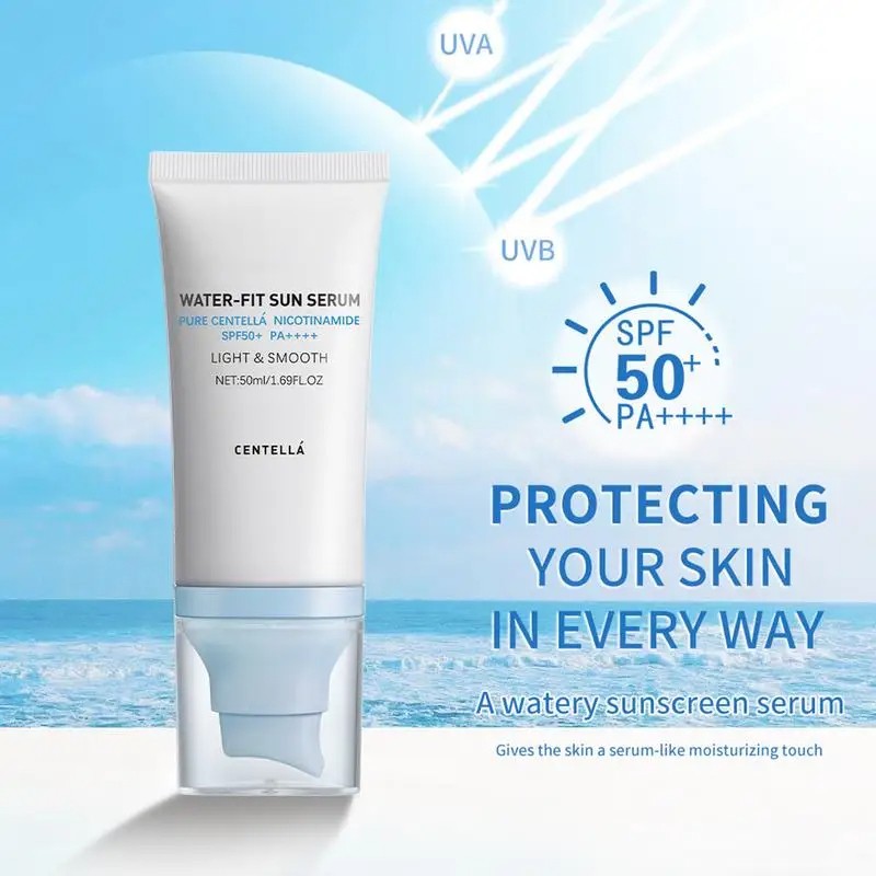 Sunscreen SPF 50 with Centella Asiatica  Non-Sticky Refreshing Sunscreen Essence for Dry