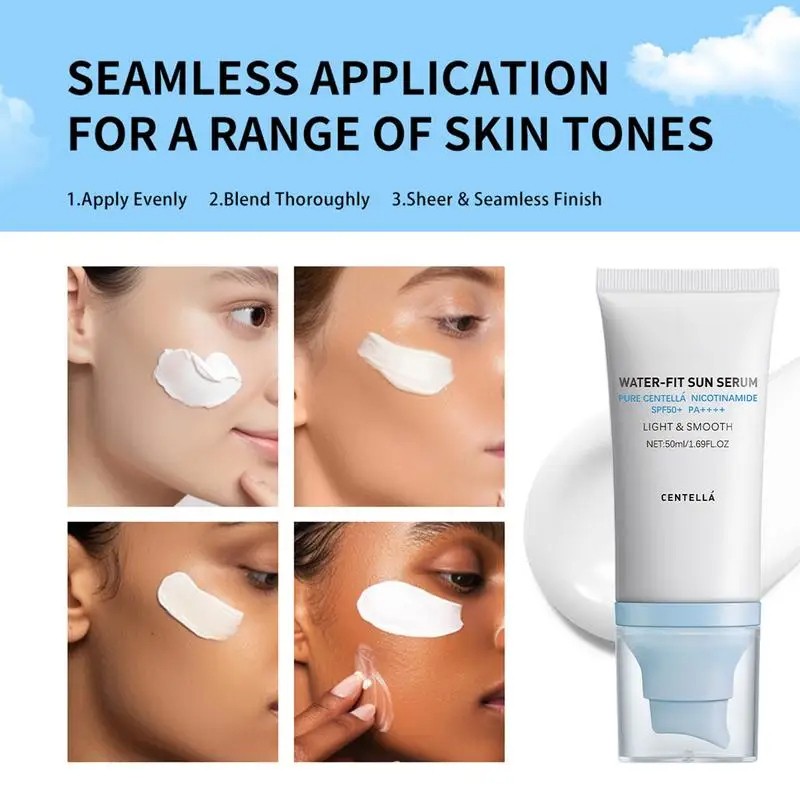 Sunscreen SPF 50 with Centella Asiatica  Non-Sticky Refreshing Sunscreen Essence for Dry