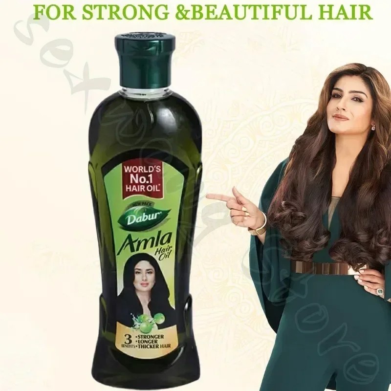 Dabur Amla Hair Oil  Nourishing Indian Gooseberry Oil for Black, Smooth, and Healthy Hair, 180ml