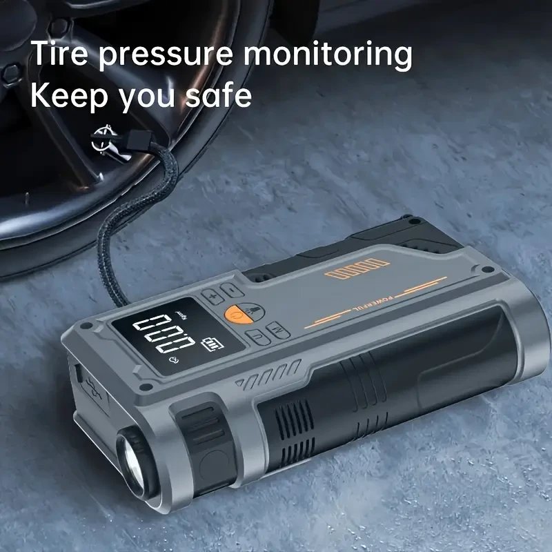 JKUOO Portable Car Tire Inflator with Emergency Start