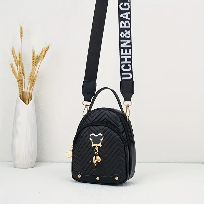 Stylish Quilted Faux Leather Crossbody Bag