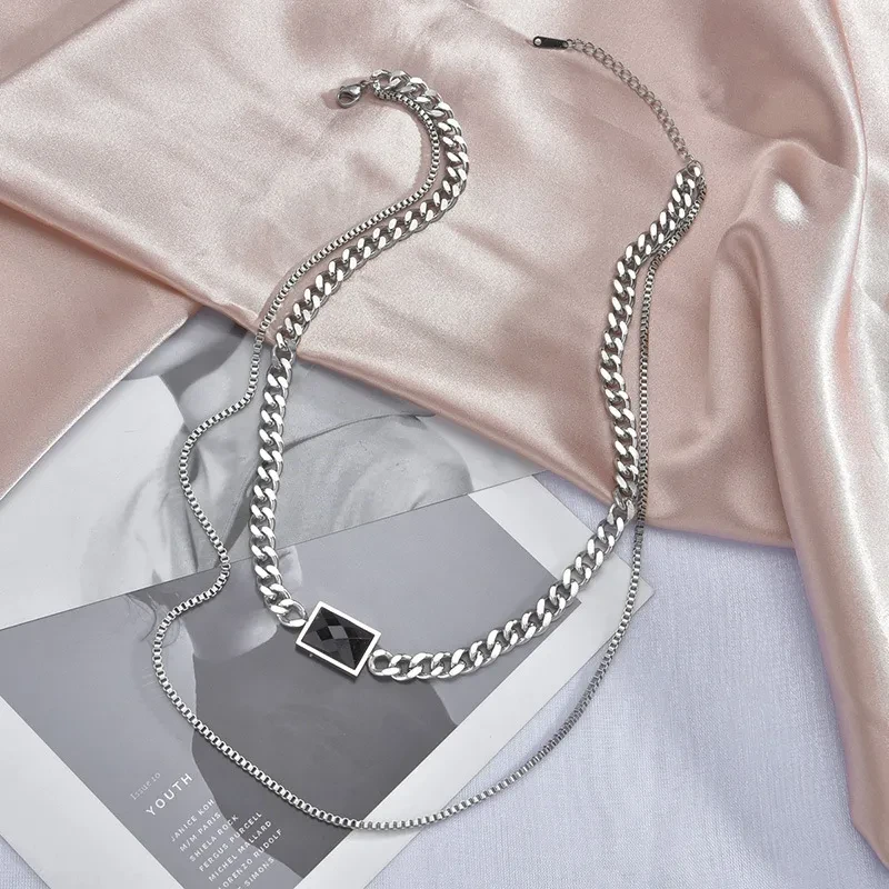 Multi-layer Necklace Clavicle Chain Necklace Jewelry Ins Hip Hop All-match