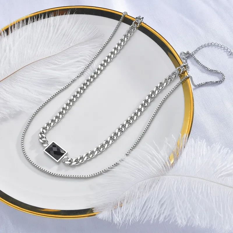 Multi-layer Necklace Clavicle Chain Necklace Jewelry Ins Hip Hop All-match