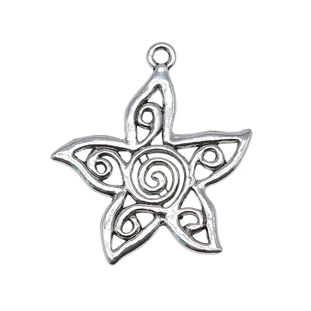 10Pcs 33X30Mm Cutout Charm Cutout Pendant