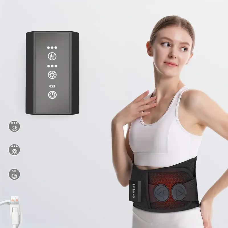 AISZG Heated Massage Waist Belt with Dual Motors