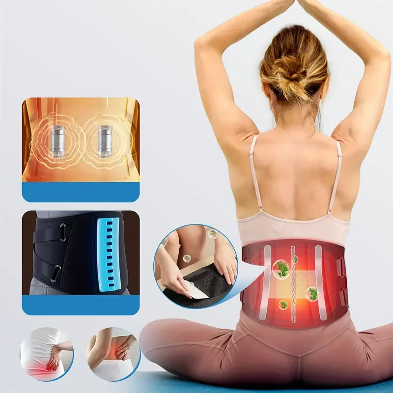 AISZG Heated Massage Waist Belt with Dual Motors