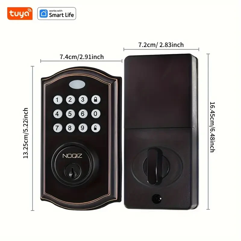 Tuya Smart Wi-Fi Electronic Security Deadbolt Lock