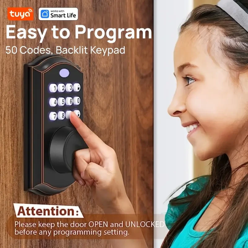 Tuya Smart Wi-Fi Electronic Security Deadbolt Lock