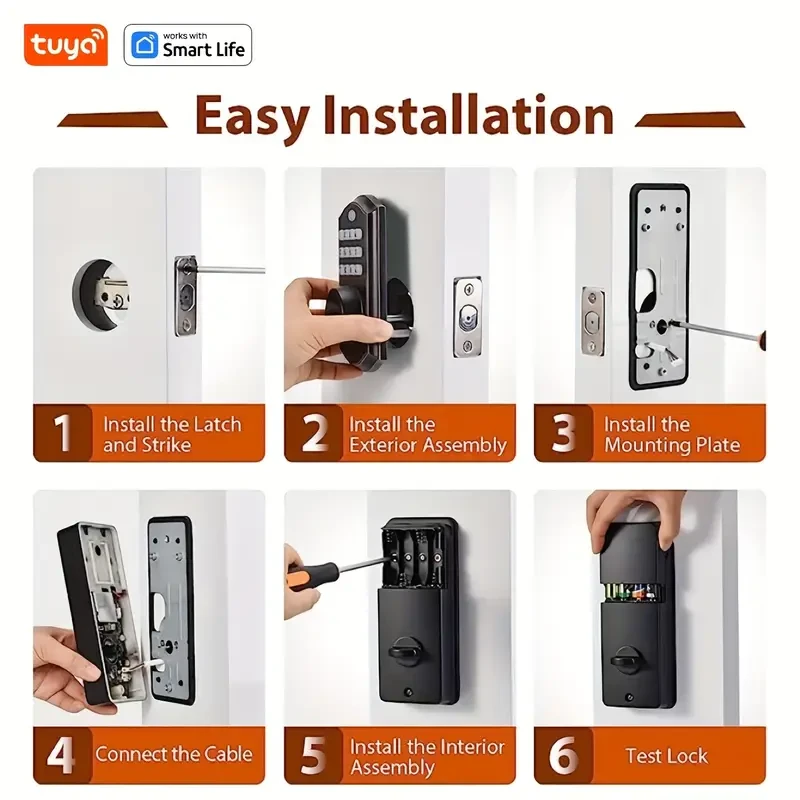 Tuya Smart Wi-Fi Electronic Security Deadbolt Lock