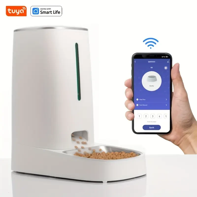 Tuya Smart Automatic Pet Feeder with Wi-Fi Remote Control