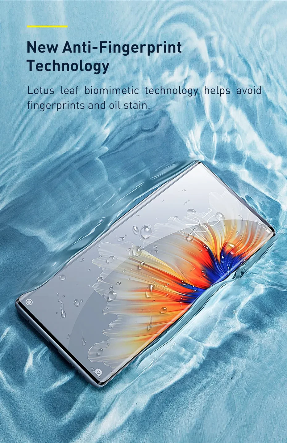 Full Screen Curved Full Adhesive Tempered Film For MIX4 Single Pack Black