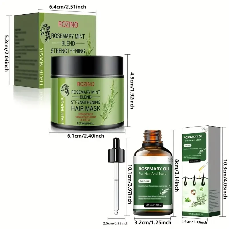 2pcs Rosemary Hair Mask Hair Care