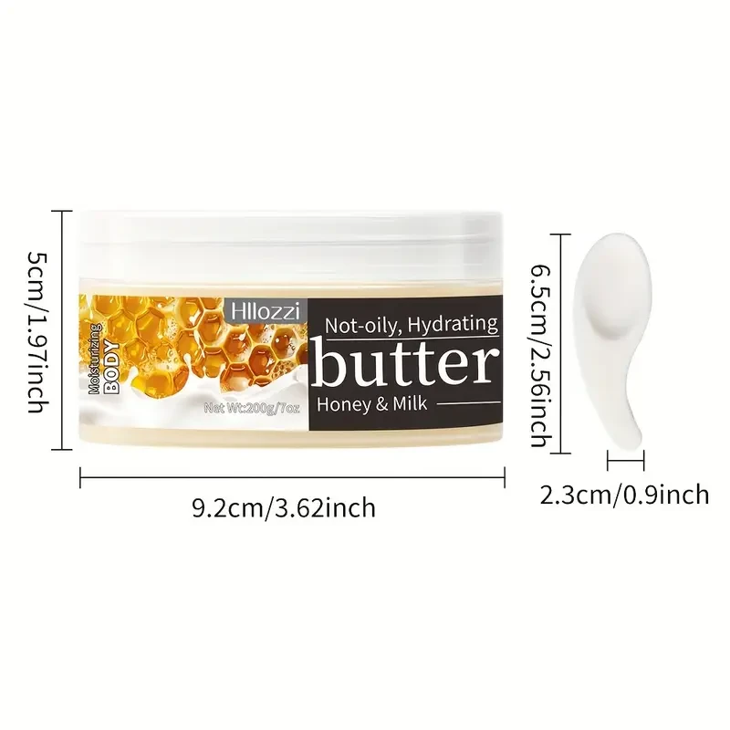 Hllozzi Honey & Milk Hydrating Body Butter, 7oz