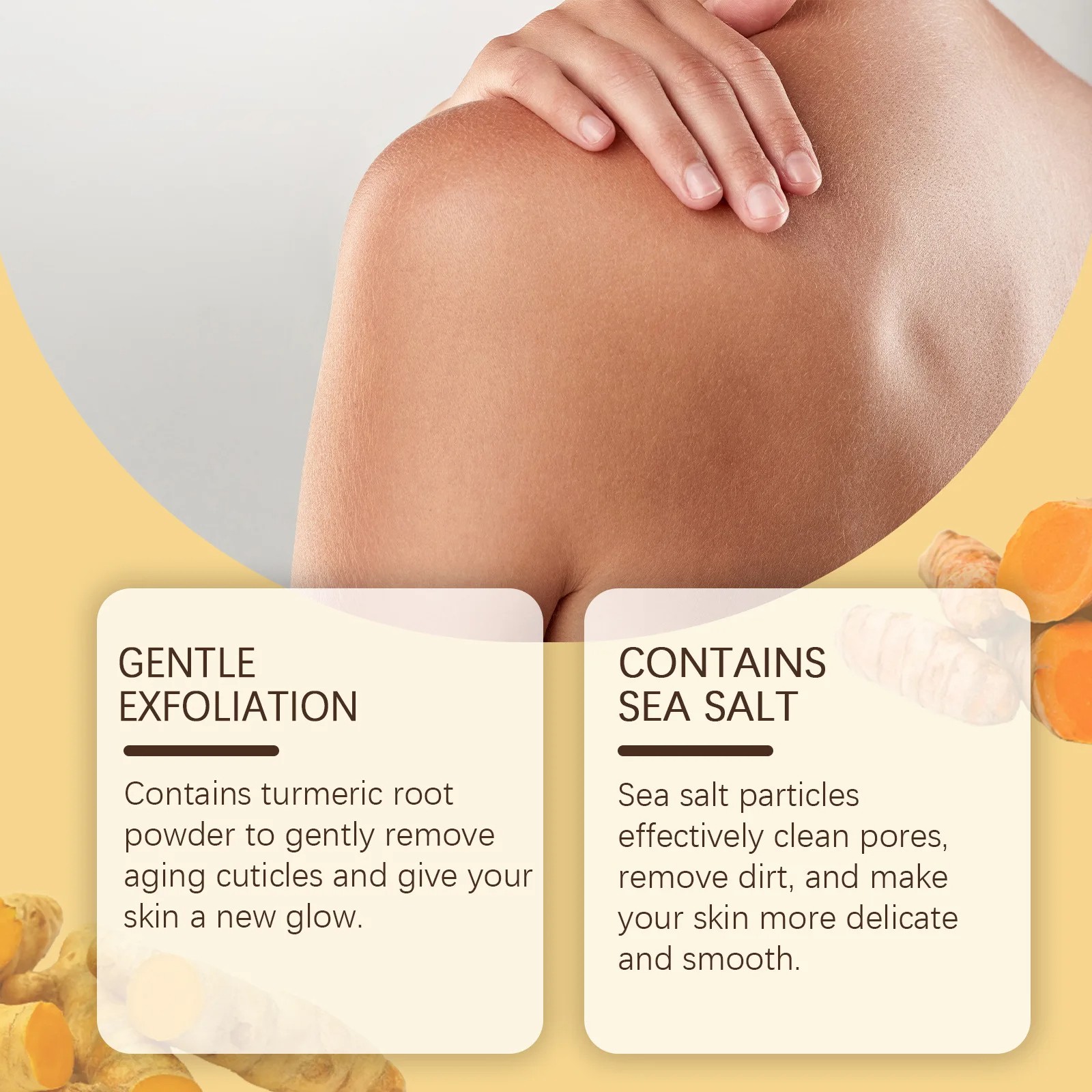 Turmeric Body Scrub for Women & Men Lightening, Exfoliating, and Moisturizing Skin Care