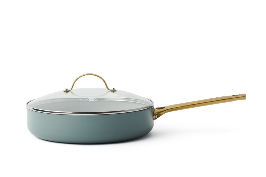 Padova Smokey Blue Covered Saut Pan 28cm/3.6L - GreenPan