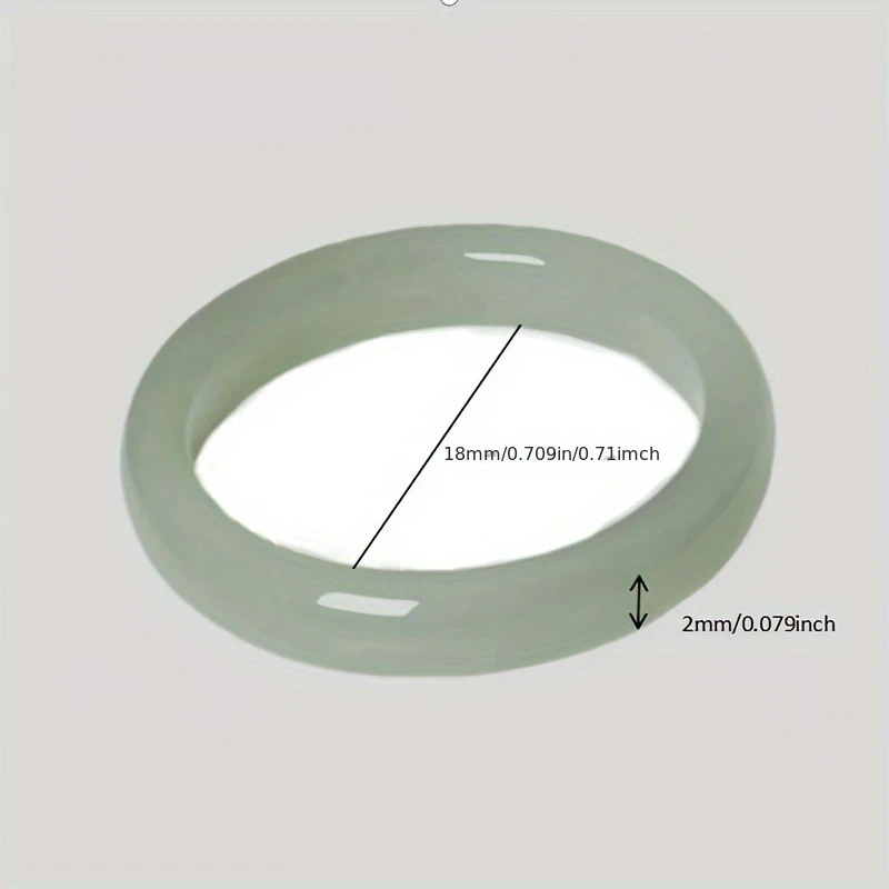 Elegant Green Jade Ring for Women - Delicate Thin Band, Natural Imitation Jade, Fashionable Best Friend & Couple Jewelry, Ideal for Lunar New Year/Easter/Valentine's Gifts