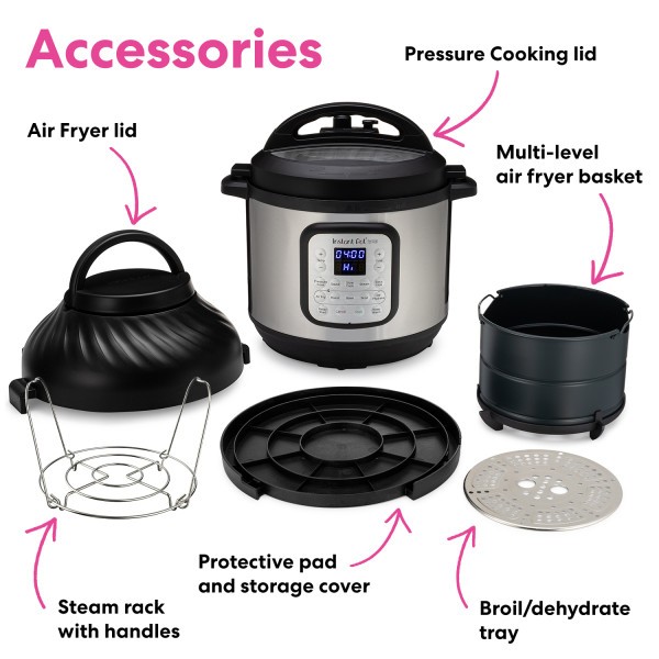 Duo Crisp, Air Fryer & Pressure Cooker Combo 8L - Instant Pot