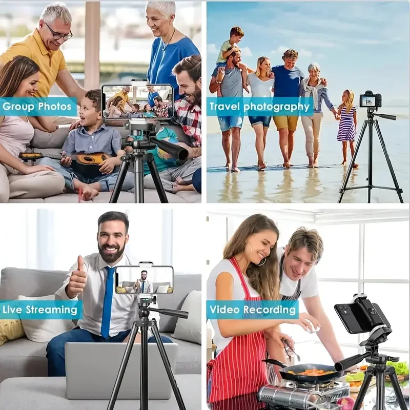 ZOMEI 51-Inch Adjustable Travel Tripod with Phone Stand and Clip