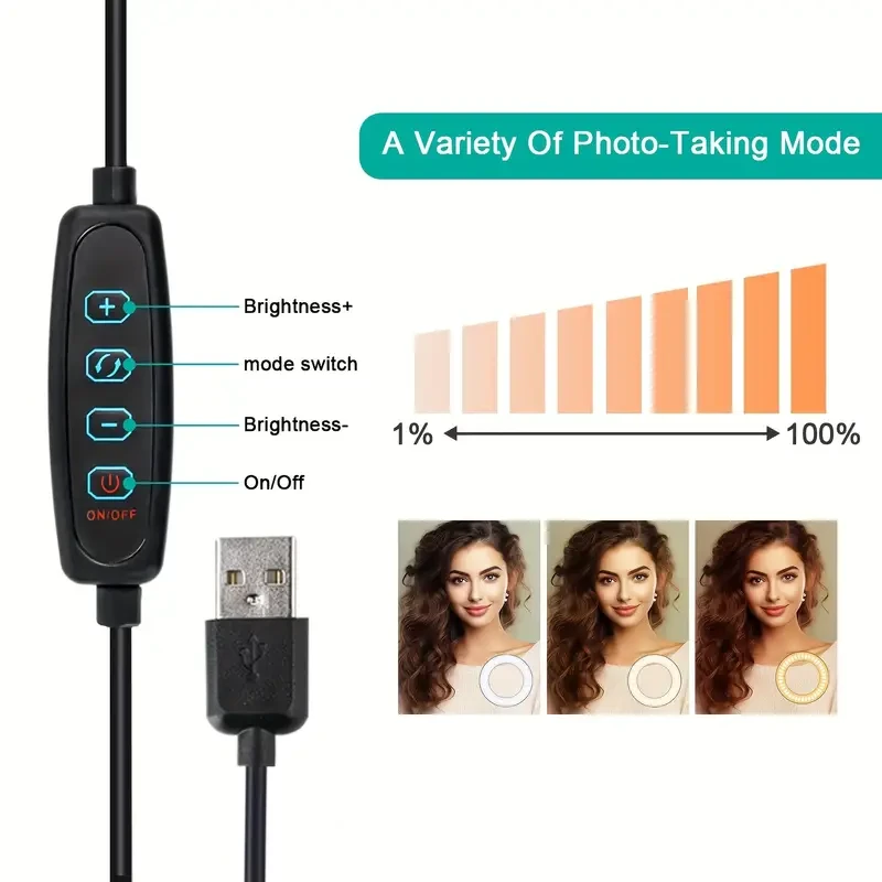 1pc ZOMEI 10 Inch LED Ring Light with USB