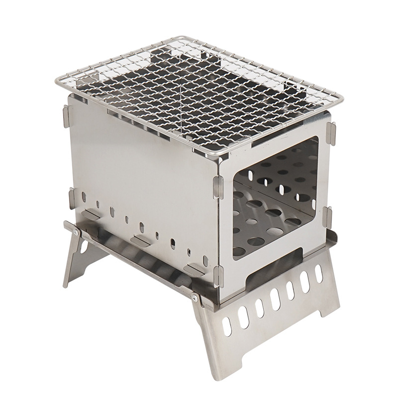 Outdoor Folding Card Stove Barbecue Rack
