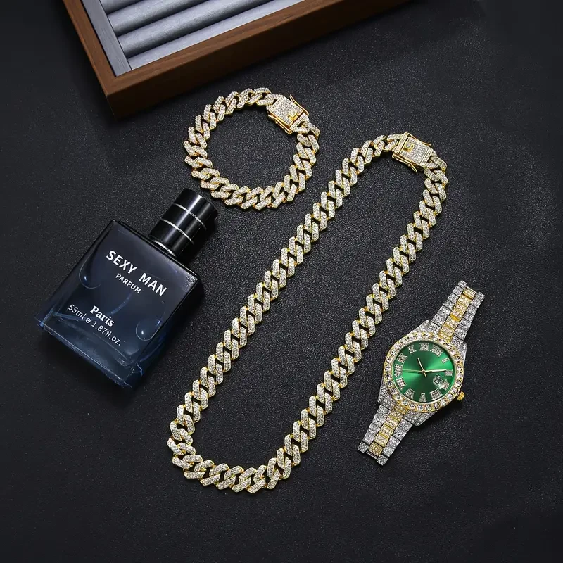 Gift Set Featuring a Rhinestone Watch Face