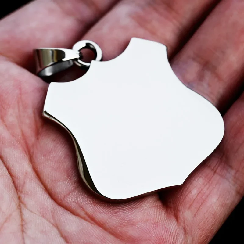 Stainless Steel No 66 Road Plate Retro Titanium Steel Pendant