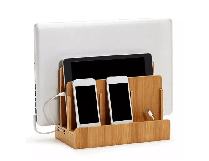 Solid wood mobile phone bracket