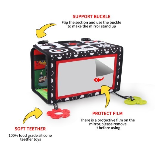 Mirror Cloth Book Baby Mirror Cloth Book Four Folding Mirror Pendant