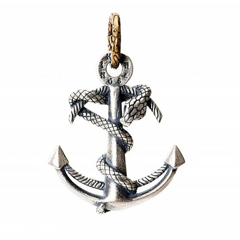Snake Rope Anchor Pendant Punk Necklace