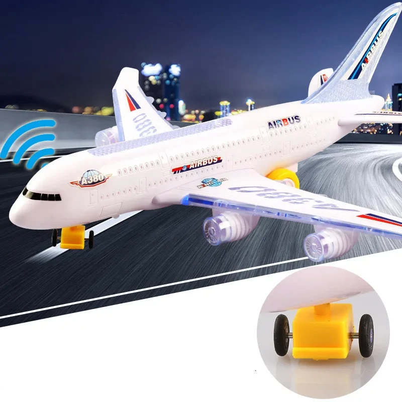 Electric Universal Airplane Toy, Lighting And Sound Effects, A380 Airliner Model, Lighting Toy, Stall