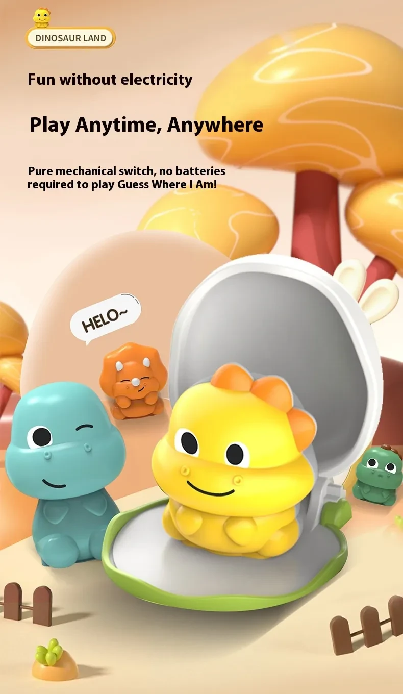 Dinosaur Puzzle Peekaboo Baby Cognitive Toy