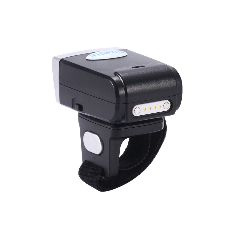 Compatible with Apple , QR Code Wireless Bluetooth Scanning Gun Portable Ring Wearable Scanner