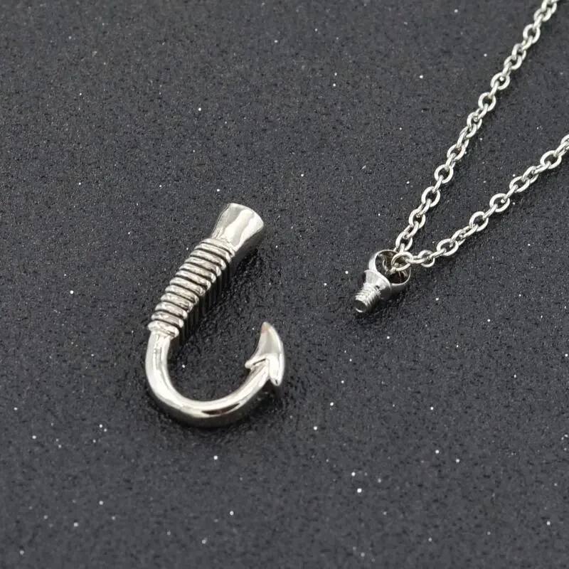 Fishhook Arrow Pendant Animal Urn Necklace