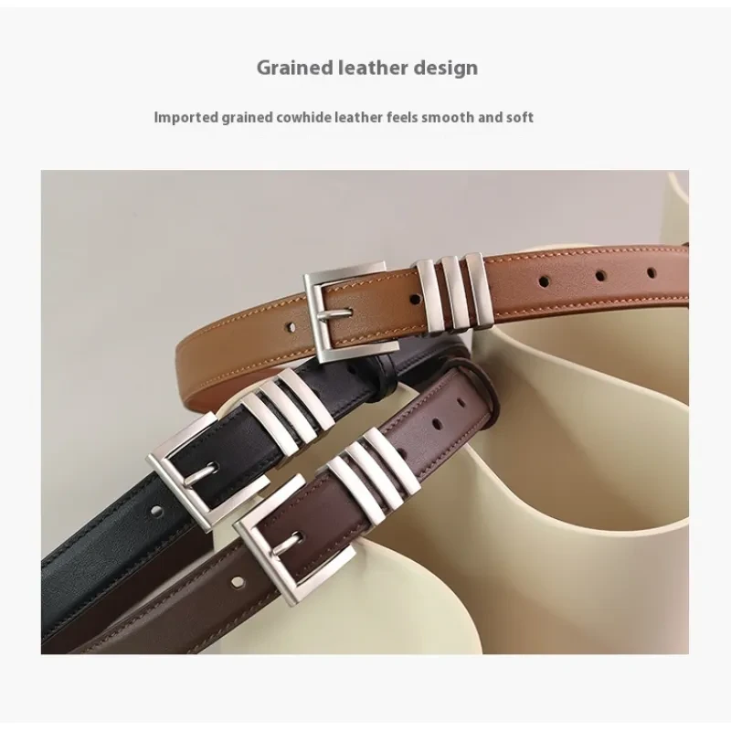 Women's First Layer Cowhide Leather Belt