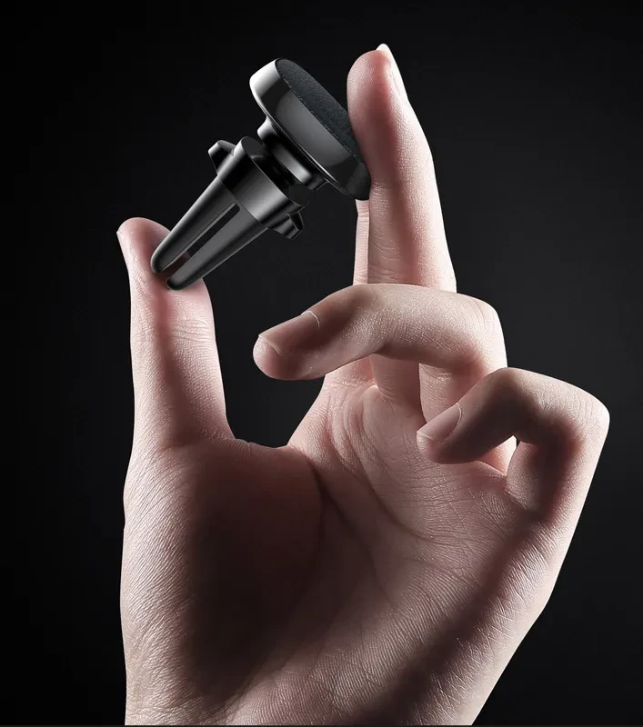 Car Air Outlet, Mobile Phone Holder, Magnetic Car Holder, Leather Type