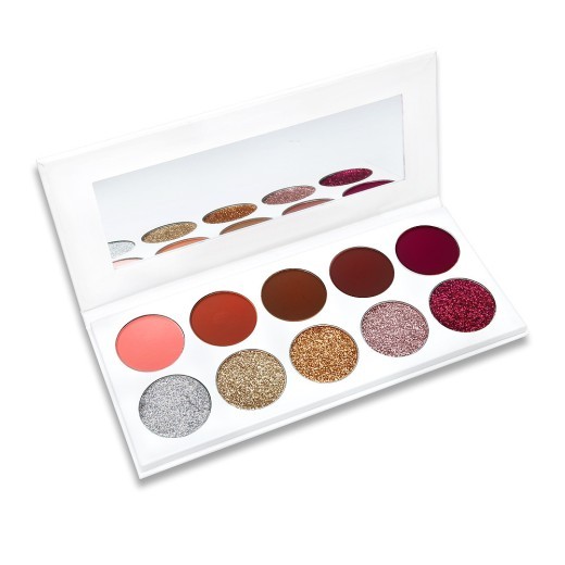 10-color Eyeshadow Palette 5-color Matte Plus 5-color Glitter Powder