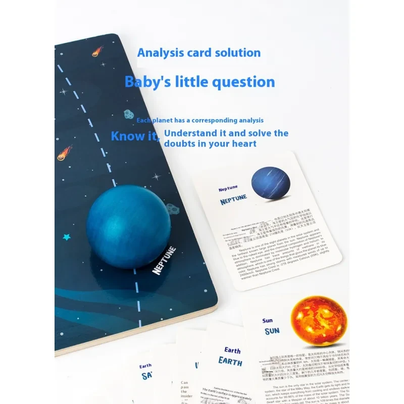 Children's Solar System Eight Planets Cognitive 3D Three-dimensional Puzzle Toy