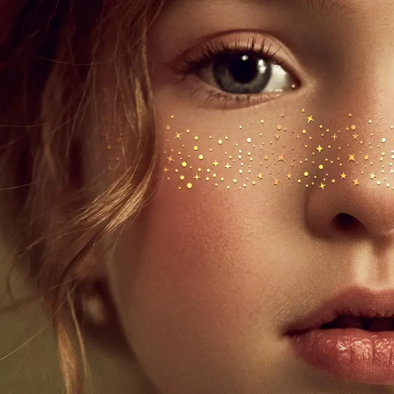 Makeup Patches - Golden - Face Glitter Makeup Speckles