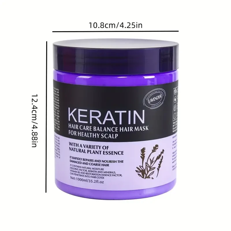 1000ml Keratin Hair Mask with Argan Oil & Lavender Extracts