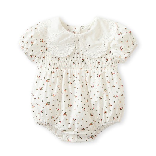 Girls' Floral Newborn Western Style Jumpsuit