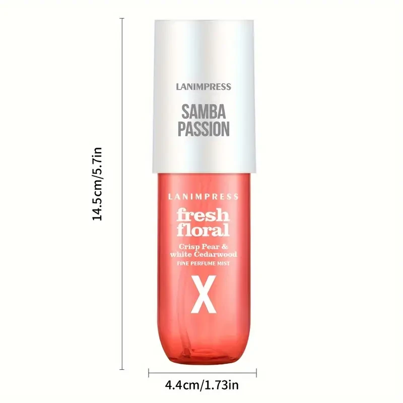 SAMBA PASSION Fresh Floral Delight - Paraben-Free, Crisp Pear & White Cedarwood Scented