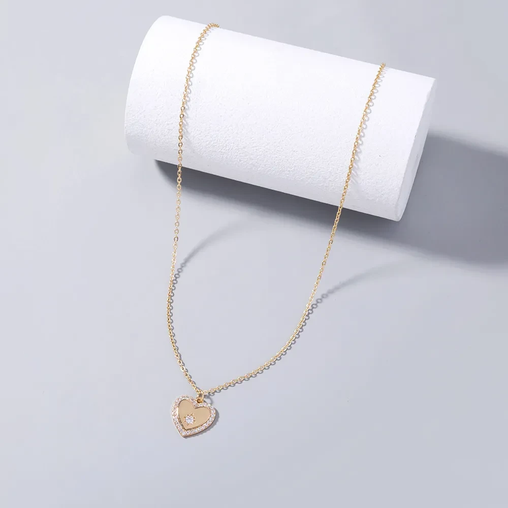 European And American Cross-border New Ins Gold Micro-inlaid Zircon Necklace