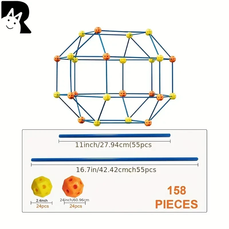 [Large DIY Mosaic Tent Toy] Fort Construction Toys