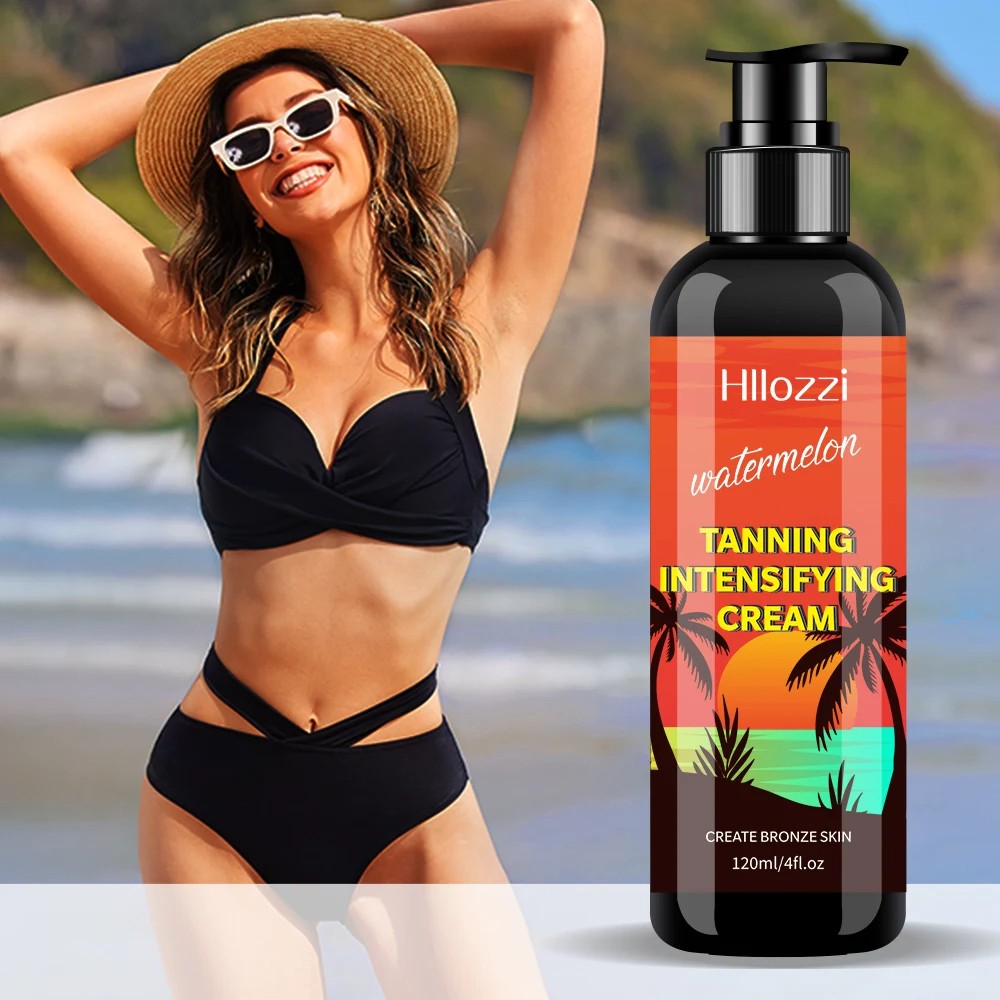 4fl.oz Watermelon Tanning Cream  Waterproof Self-Tanning Cream for Long-Lasting Bronze Skin